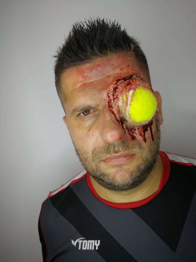 Tennis ball Halloween Make up